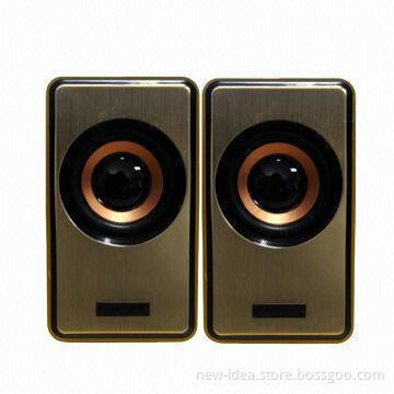 USB2.0 Sensational Sound System Speakers, Available in Gold Color